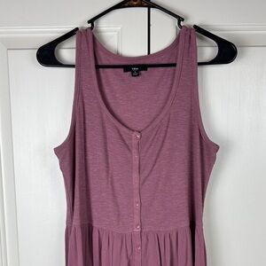 Frye Mauve/Lilac Easy Button Front Sleeveless Dress - M